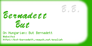 bernadett but business card